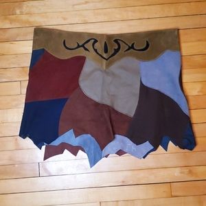 Patchwork Leather Skirt/Belt